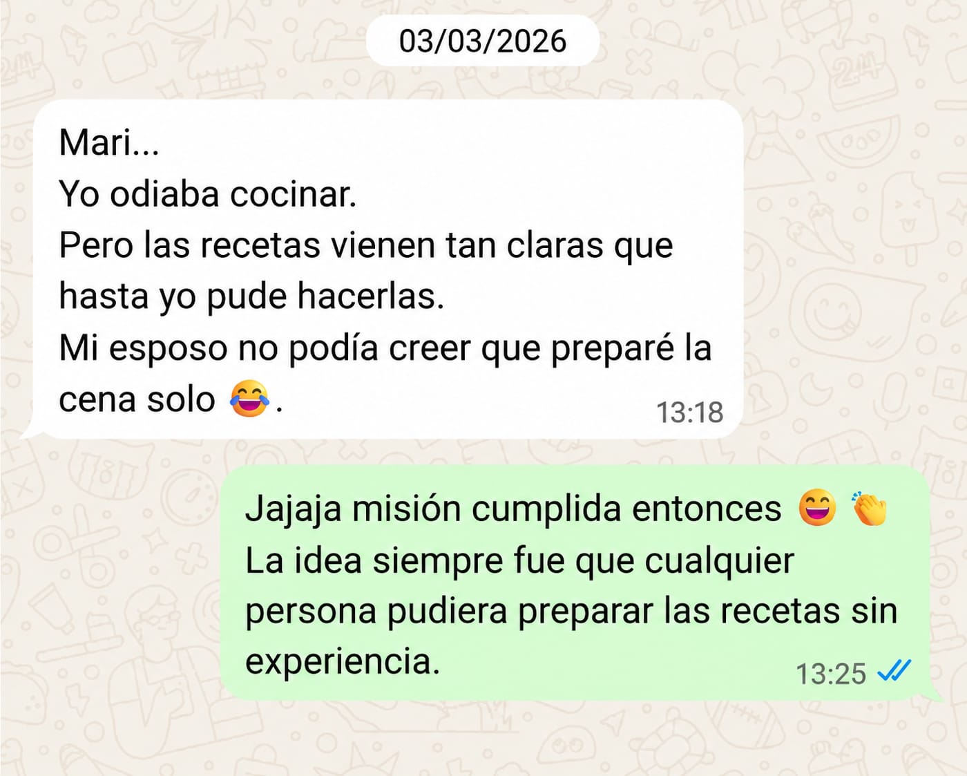 Testimonio real por WhatsApp 1